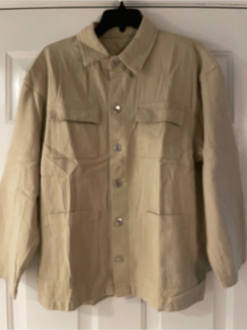 Amazon Women's Lightweight Beige Shirt Jacket